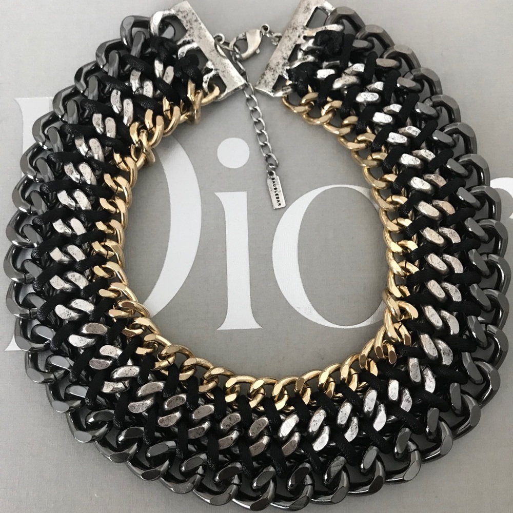Black, Gold and Silver Necklace